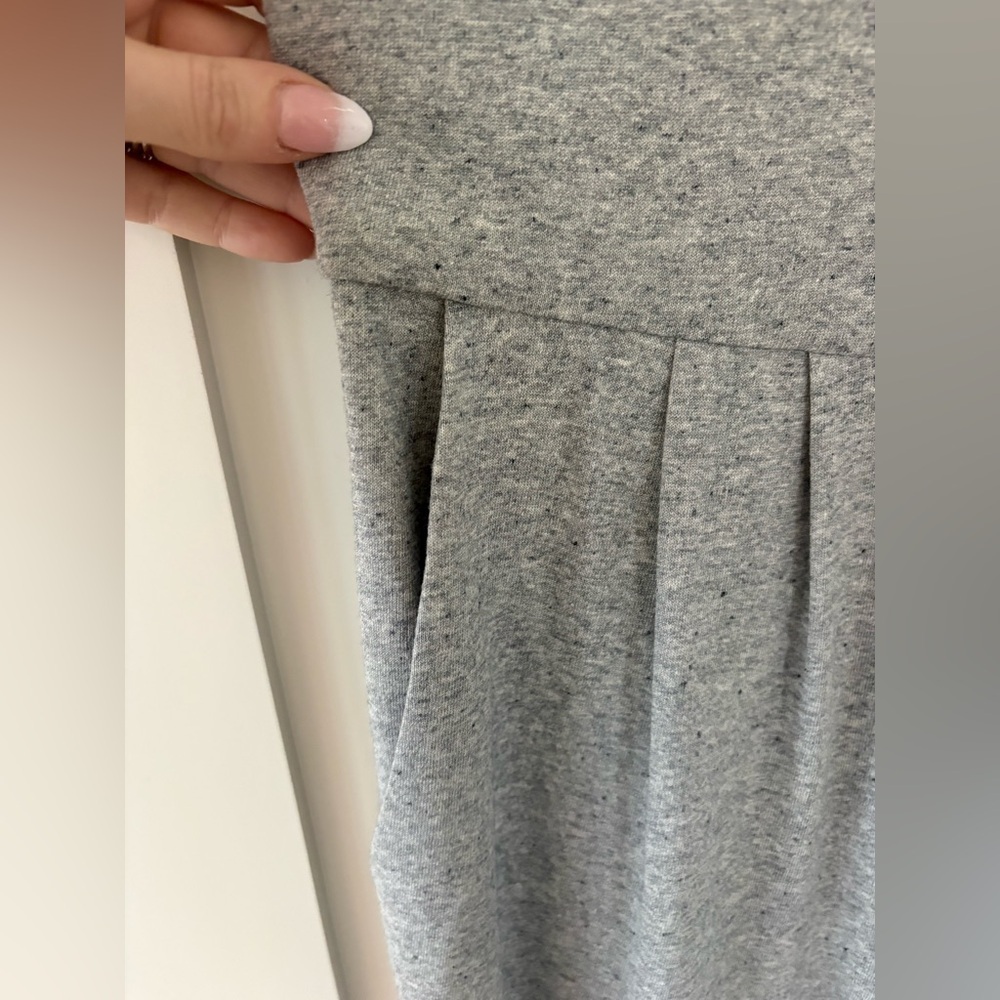 Eileen Fisher | Moon Organic Cotton Speckled gray Knit Cropped Jumpsuit small - Picture 10 of 13